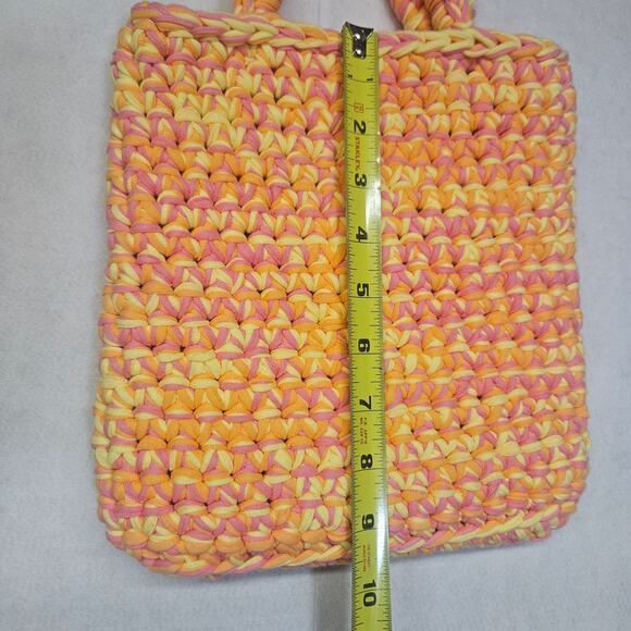 NWT Pitusa Macrame Chain Mini Bag Mixed Pink - Picture 8 of 9